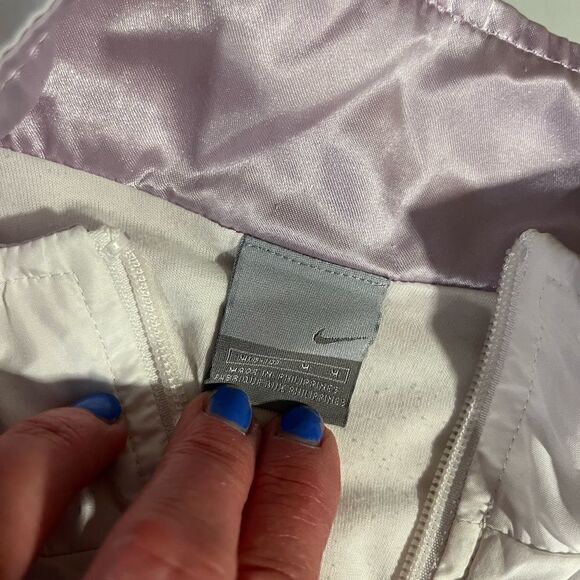 Nike  white tennis jacket with purple stripe - M - Picture 4 of 9